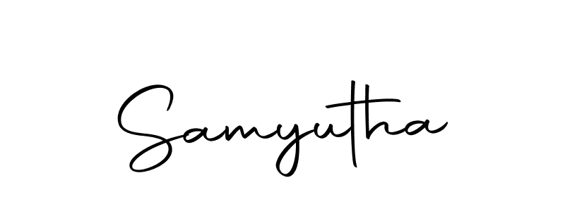 How to make Samyutha name signature. Use Autography-DOLnW style for creating short signs online. This is the latest handwritten sign. Samyutha signature style 10 images and pictures png