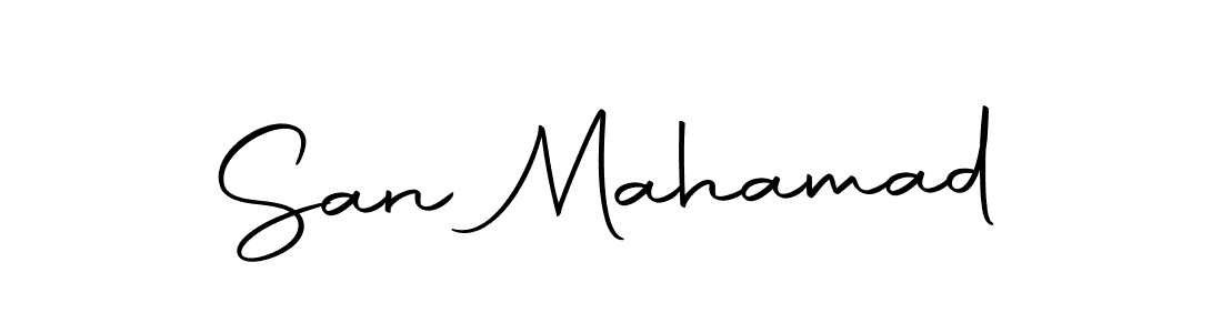 if you are searching for the best signature style for your name San Mahamad. so please give up your signature search. here we have designed multiple signature styles  using Autography-DOLnW. San Mahamad signature style 10 images and pictures png