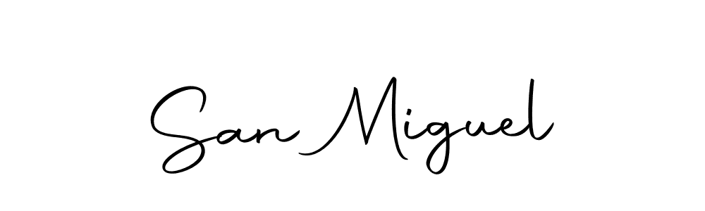 How to make San Miguel signature? Autography-DOLnW is a professional autograph style. Create handwritten signature for San Miguel name. San Miguel signature style 10 images and pictures png