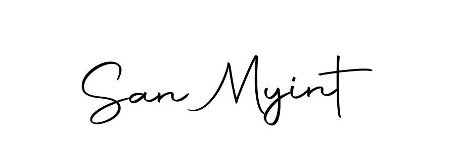 Make a beautiful signature design for name San Myint. With this signature (Autography-DOLnW) style, you can create a handwritten signature for free. San Myint signature style 10 images and pictures png