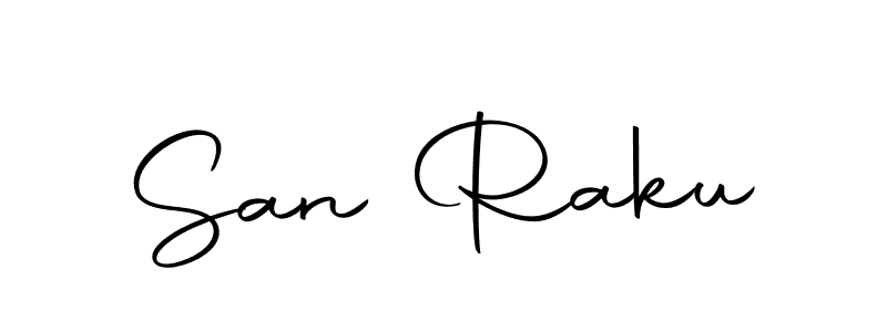 Make a beautiful signature design for name San Raku. With this signature (Autography-DOLnW) style, you can create a handwritten signature for free. San Raku signature style 10 images and pictures png