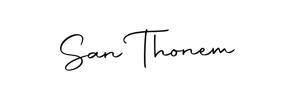 Similarly Autography-DOLnW is the best handwritten signature design. Signature creator online .You can use it as an online autograph creator for name San Thonem. San Thonem signature style 10 images and pictures png