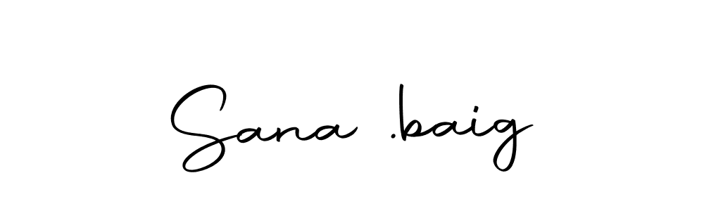 Sana .baig stylish signature style. Best Handwritten Sign (Autography-DOLnW) for my name. Handwritten Signature Collection Ideas for my name Sana .baig. Sana .baig signature style 10 images and pictures png