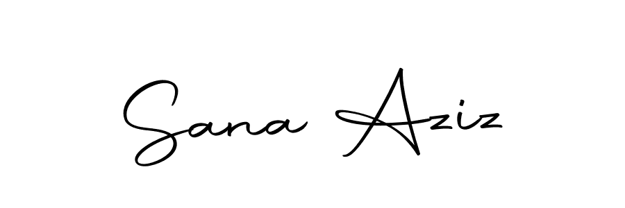 Use a signature maker to create a handwritten signature online. With this signature software, you can design (Autography-DOLnW) your own signature for name Sana Aziz. Sana Aziz signature style 10 images and pictures png