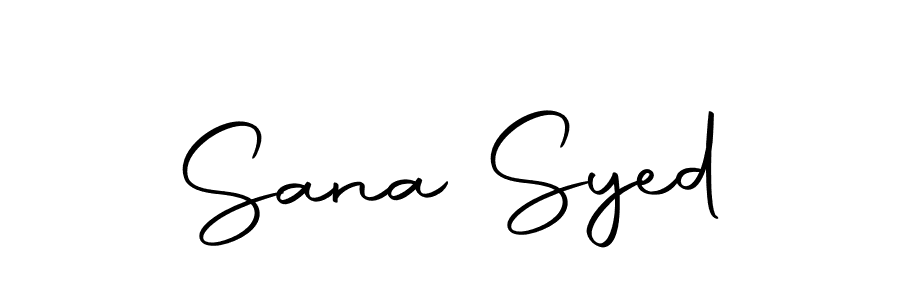 Design your own signature with our free online signature maker. With this signature software, you can create a handwritten (Autography-DOLnW) signature for name Sana Syed. Sana Syed signature style 10 images and pictures png