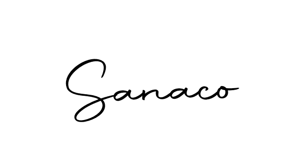 Use a signature maker to create a handwritten signature online. With this signature software, you can design (Autography-DOLnW) your own signature for name Sanaco. Sanaco signature style 10 images and pictures png
