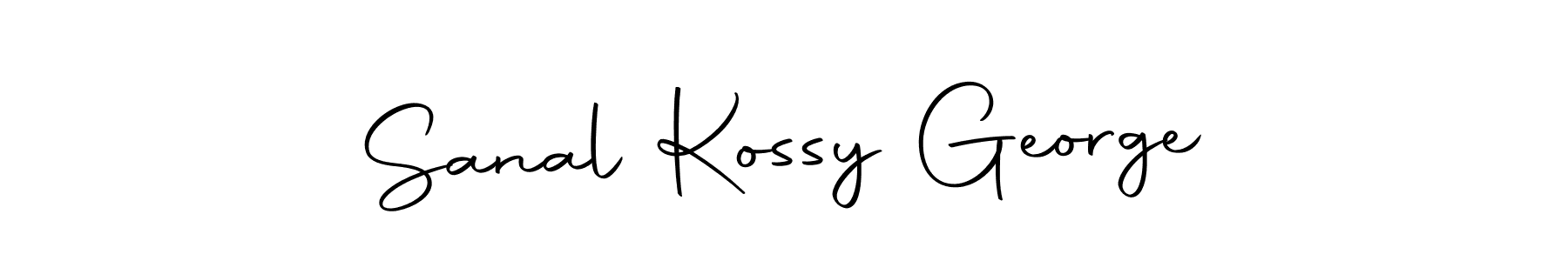 How to make Sanal Kossy George name signature. Use Autography-DOLnW style for creating short signs online. This is the latest handwritten sign. Sanal Kossy George signature style 10 images and pictures png