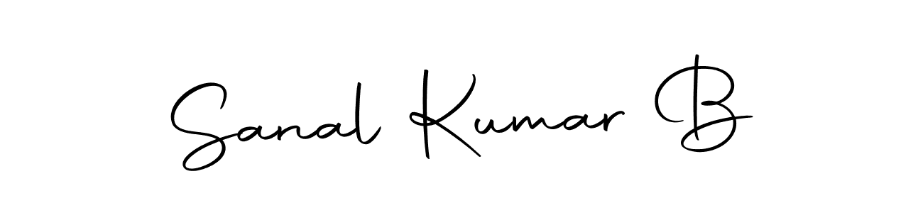 Create a beautiful signature design for name Sanal Kumar B. With this signature (Autography-DOLnW) fonts, you can make a handwritten signature for free. Sanal Kumar B signature style 10 images and pictures png