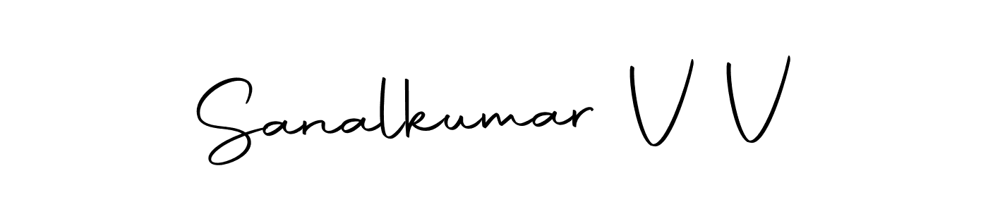 Design your own signature with our free online signature maker. With this signature software, you can create a handwritten (Autography-DOLnW) signature for name Sanalkumar V V. Sanalkumar V V signature style 10 images and pictures png