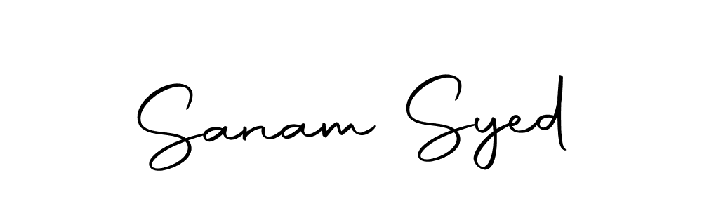 Create a beautiful signature design for name Sanam Syed. With this signature (Autography-DOLnW) fonts, you can make a handwritten signature for free. Sanam Syed signature style 10 images and pictures png