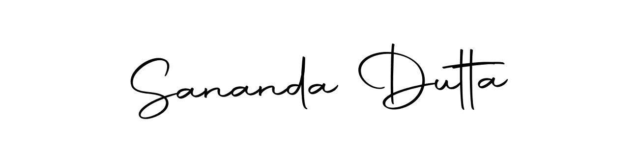 Create a beautiful signature design for name Sananda Dutta. With this signature (Autography-DOLnW) fonts, you can make a handwritten signature for free. Sananda Dutta signature style 10 images and pictures png