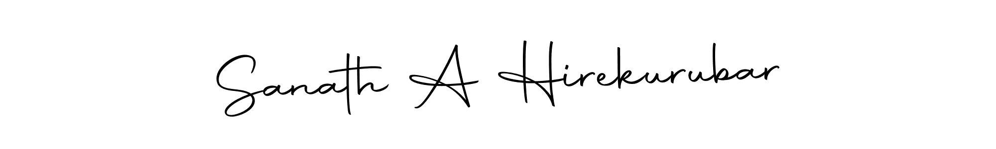 How to make Sanath A Hirekurubar name signature. Use Autography-DOLnW style for creating short signs online. This is the latest handwritten sign. Sanath A Hirekurubar signature style 10 images and pictures png