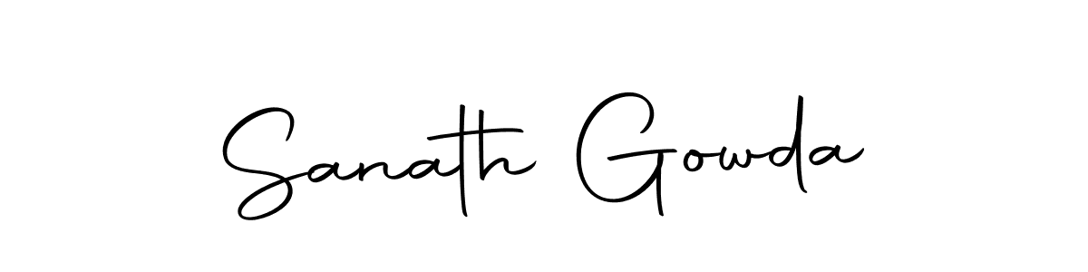 Make a beautiful signature design for name Sanath Gowda. With this signature (Autography-DOLnW) style, you can create a handwritten signature for free. Sanath Gowda signature style 10 images and pictures png