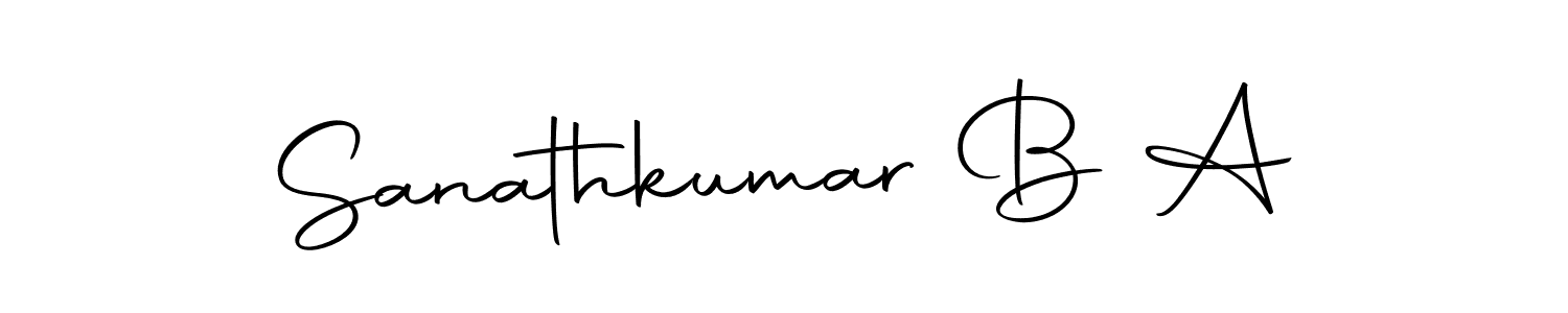 The best way (Autography-DOLnW) to make a short signature is to pick only two or three words in your name. The name Sanathkumar B A include a total of six letters. For converting this name. Sanathkumar B A signature style 10 images and pictures png