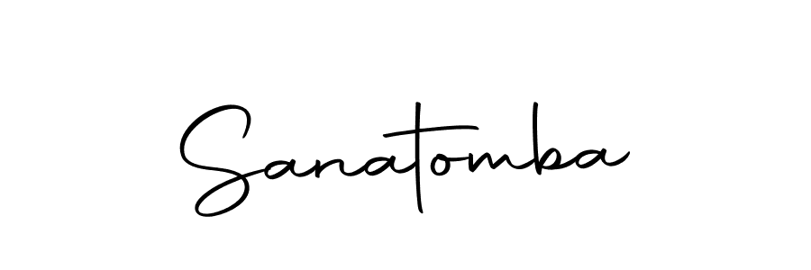 You should practise on your own different ways (Autography-DOLnW) to write your name (Sanatomba) in signature. don't let someone else do it for you. Sanatomba signature style 10 images and pictures png
