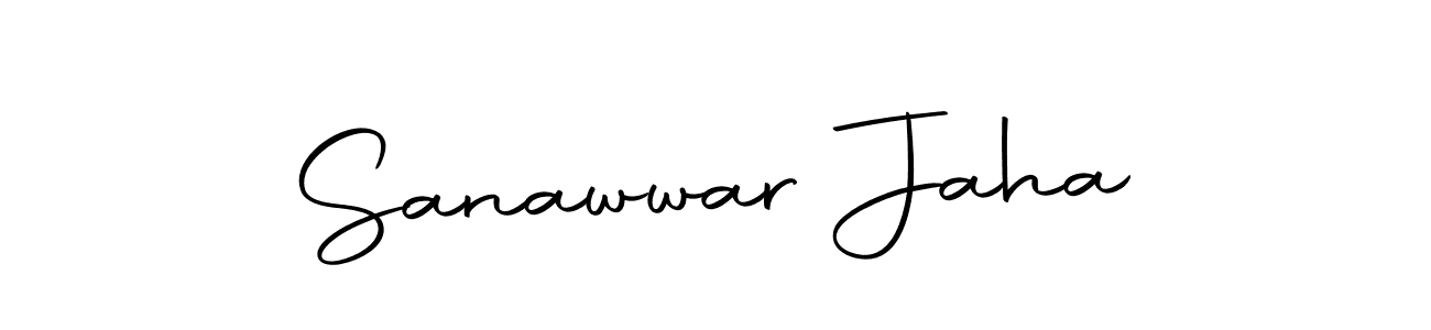 You should practise on your own different ways (Autography-DOLnW) to write your name (Sanawwar Jaha) in signature. don't let someone else do it for you. Sanawwar Jaha signature style 10 images and pictures png