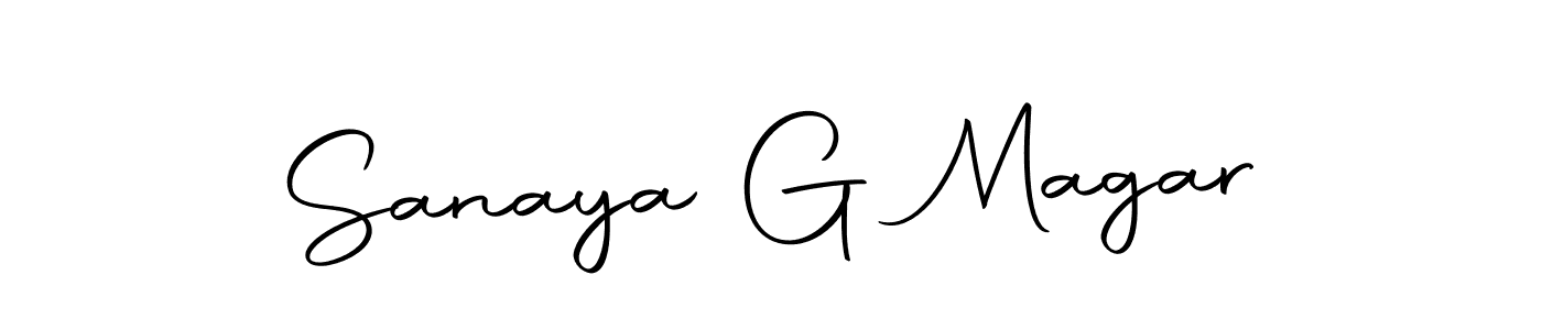 if you are searching for the best signature style for your name Sanaya G Magar. so please give up your signature search. here we have designed multiple signature styles  using Autography-DOLnW. Sanaya G Magar signature style 10 images and pictures png