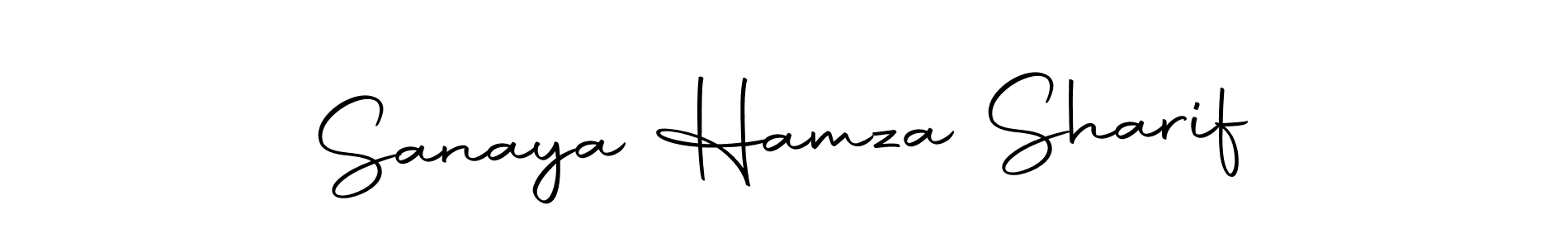 Make a short Sanaya Hamza Sharif signature style. Manage your documents anywhere anytime using Autography-DOLnW. Create and add eSignatures, submit forms, share and send files easily. Sanaya Hamza Sharif signature style 10 images and pictures png