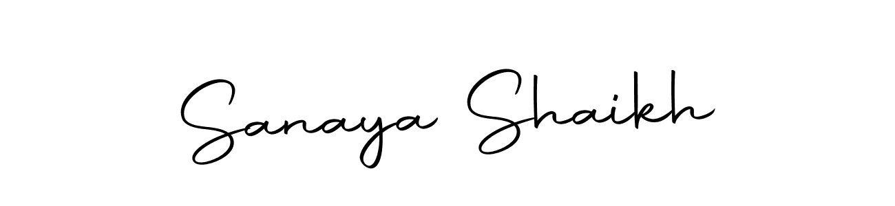 The best way (Autography-DOLnW) to make a short signature is to pick only two or three words in your name. The name Sanaya Shaikh include a total of six letters. For converting this name. Sanaya Shaikh signature style 10 images and pictures png