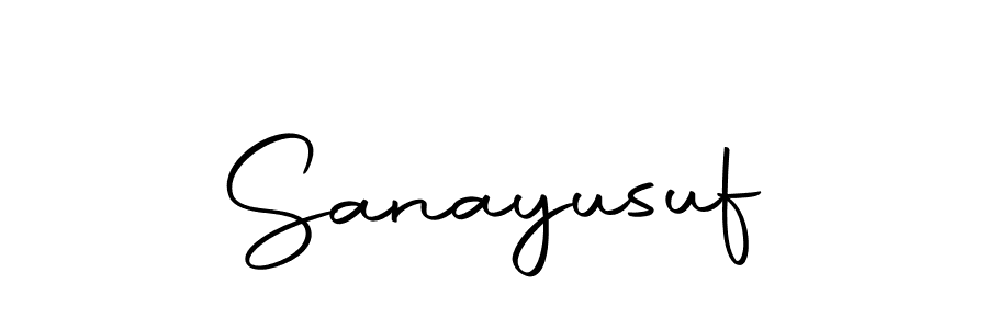 Use a signature maker to create a handwritten signature online. With this signature software, you can design (Autography-DOLnW) your own signature for name Sanayusuf. Sanayusuf signature style 10 images and pictures png