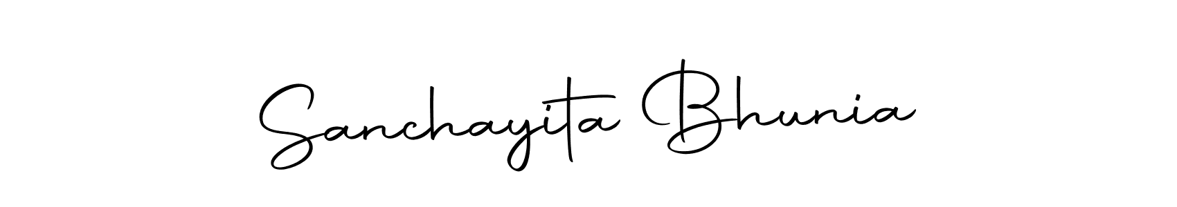 Create a beautiful signature design for name Sanchayita Bhunia. With this signature (Autography-DOLnW) fonts, you can make a handwritten signature for free. Sanchayita Bhunia signature style 10 images and pictures png