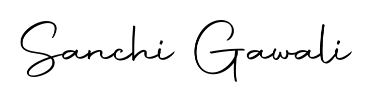 You should practise on your own different ways (Autography-DOLnW) to write your name (Sanchi Gawali) in signature. Don't let someone else do it for you. Sanchi Gawali signature style 10 images and pictures png