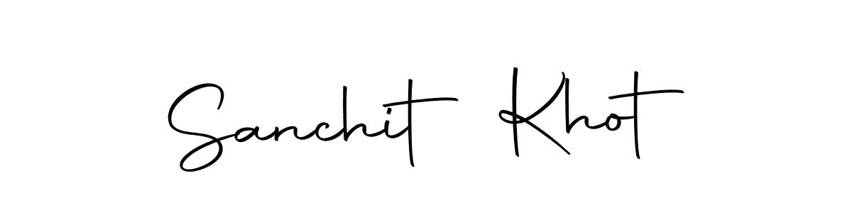 Create a beautiful signature design for name Sanchit Khot. With this signature (Autography-DOLnW) fonts, you can make a handwritten signature for free. Sanchit Khot signature style 10 images and pictures png