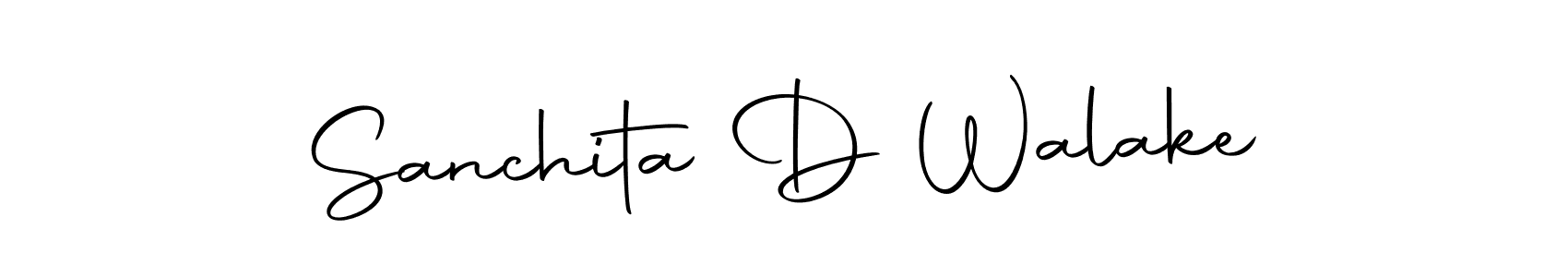 How to make Sanchita D Walake signature? Autography-DOLnW is a professional autograph style. Create handwritten signature for Sanchita D Walake name. Sanchita D Walake signature style 10 images and pictures png