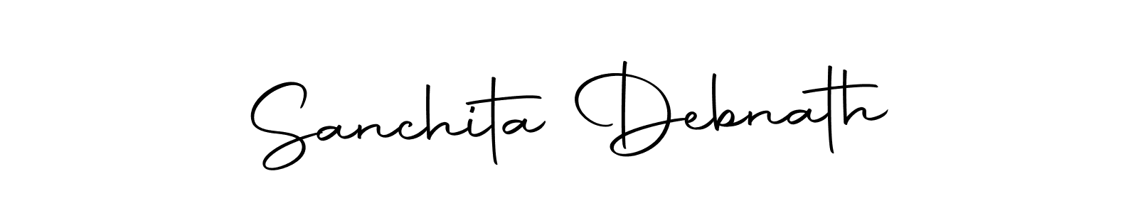 Create a beautiful signature design for name Sanchita Debnath. With this signature (Autography-DOLnW) fonts, you can make a handwritten signature for free. Sanchita Debnath signature style 10 images and pictures png