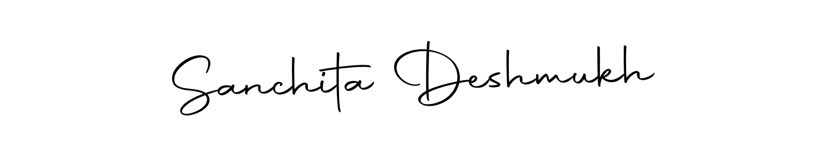 How to make Sanchita Deshmukh name signature. Use Autography-DOLnW style for creating short signs online. This is the latest handwritten sign. Sanchita Deshmukh signature style 10 images and pictures png