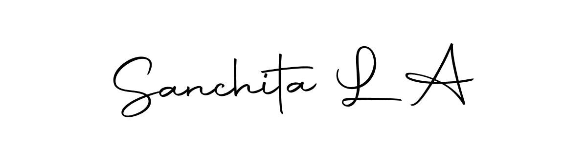 Create a beautiful signature design for name Sanchita L A. With this signature (Autography-DOLnW) fonts, you can make a handwritten signature for free. Sanchita L A signature style 10 images and pictures png