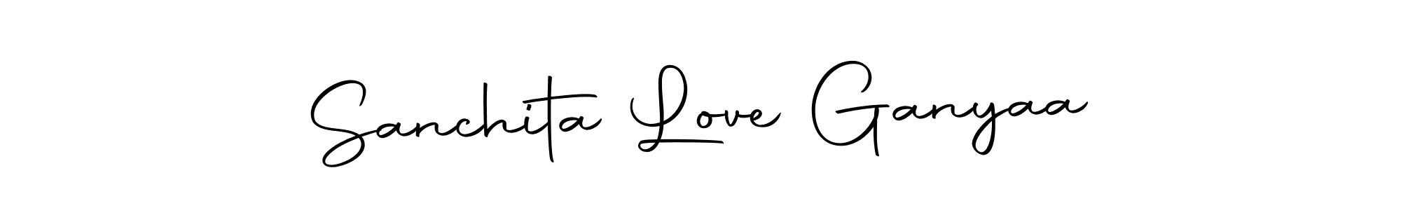 How to make Sanchita Love Ganyaa name signature. Use Autography-DOLnW style for creating short signs online. This is the latest handwritten sign. Sanchita Love Ganyaa signature style 10 images and pictures png