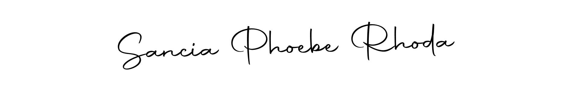 The best way (Autography-DOLnW) to make a short signature is to pick only two or three words in your name. The name Sancia Phoebe Rhoda include a total of six letters. For converting this name. Sancia Phoebe Rhoda signature style 10 images and pictures png