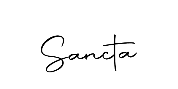 You should practise on your own different ways (Autography-DOLnW) to write your name (Sancta) in signature. don't let someone else do it for you. Sancta signature style 10 images and pictures png