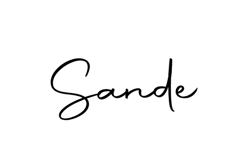 The best way (Autography-DOLnW) to make a short signature is to pick only two or three words in your name. The name Sande include a total of six letters. For converting this name. Sande signature style 10 images and pictures png