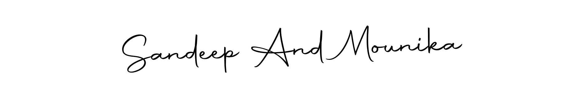 Similarly Autography-DOLnW is the best handwritten signature design. Signature creator online .You can use it as an online autograph creator for name Sandeep And Mounika. Sandeep And Mounika signature style 10 images and pictures png