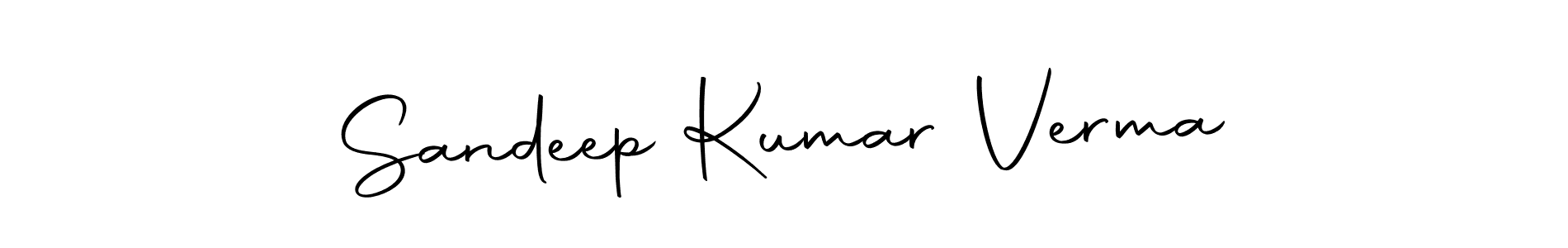 How to make Sandeep Kumar Verma name signature. Use Autography-DOLnW style for creating short signs online. This is the latest handwritten sign. Sandeep Kumar Verma signature style 10 images and pictures png