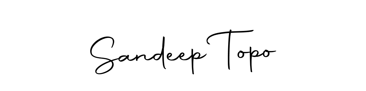 Design your own signature with our free online signature maker. With this signature software, you can create a handwritten (Autography-DOLnW) signature for name Sandeep Topo. Sandeep Topo signature style 10 images and pictures png