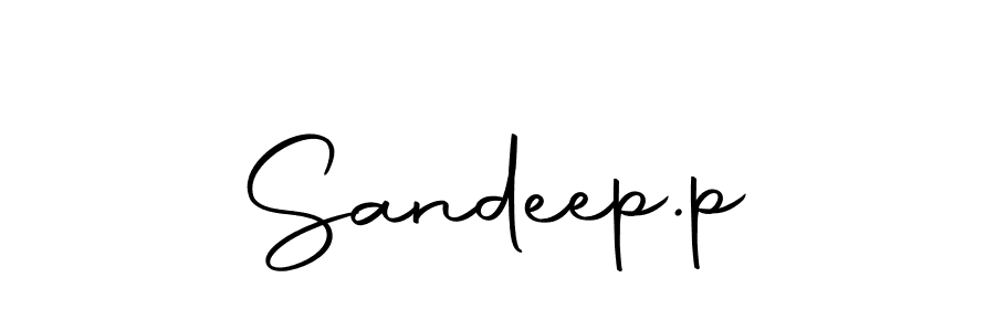 The best way (Autography-DOLnW) to make a short signature is to pick only two or three words in your name. The name Sandeep.p include a total of six letters. For converting this name. Sandeep.p signature style 10 images and pictures png