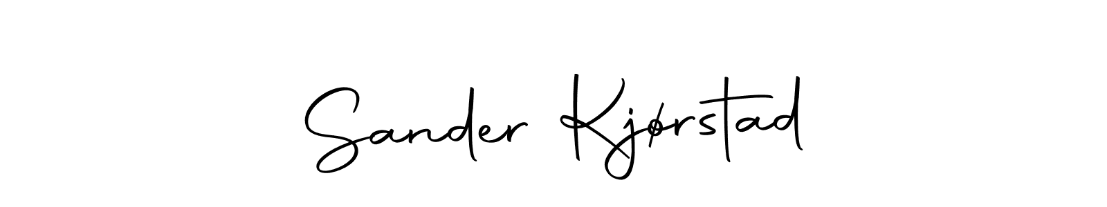 How to make Sander Kjørstad name signature. Use Autography-DOLnW style for creating short signs online. This is the latest handwritten sign. Sander Kjørstad signature style 10 images and pictures png