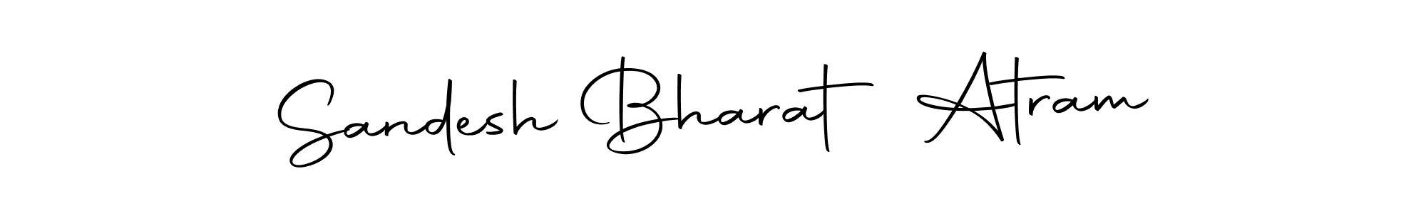 How to make Sandesh Bharat Atram name signature. Use Autography-DOLnW style for creating short signs online. This is the latest handwritten sign. Sandesh Bharat Atram signature style 10 images and pictures png