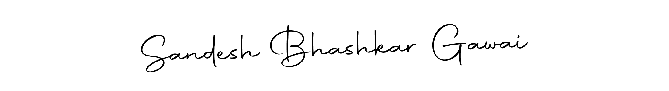 How to make Sandesh Bhashkar Gawai name signature. Use Autography-DOLnW style for creating short signs online. This is the latest handwritten sign. Sandesh Bhashkar Gawai signature style 10 images and pictures png