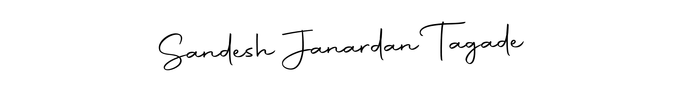 How to make Sandesh Janardan Tagade name signature. Use Autography-DOLnW style for creating short signs online. This is the latest handwritten sign. Sandesh Janardan Tagade signature style 10 images and pictures png