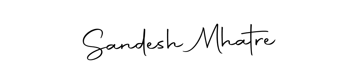How to make Sandesh Mhatre name signature. Use Autography-DOLnW style for creating short signs online. This is the latest handwritten sign. Sandesh Mhatre signature style 10 images and pictures png