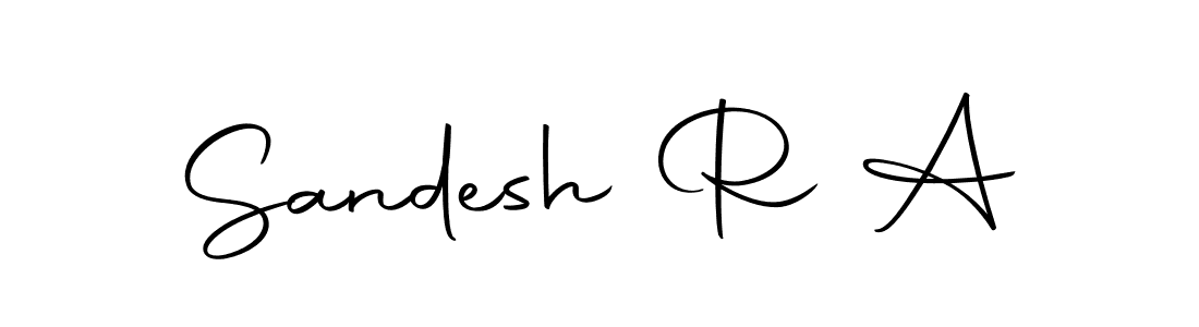 Sandesh R A stylish signature style. Best Handwritten Sign (Autography-DOLnW) for my name. Handwritten Signature Collection Ideas for my name Sandesh R A. Sandesh R A signature style 10 images and pictures png