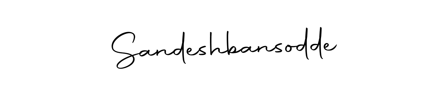 Use a signature maker to create a handwritten signature online. With this signature software, you can design (Autography-DOLnW) your own signature for name Sandeshbansodde. Sandeshbansodde signature style 10 images and pictures png