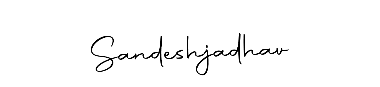 Design your own signature with our free online signature maker. With this signature software, you can create a handwritten (Autography-DOLnW) signature for name Sandeshjadhav. Sandeshjadhav signature style 10 images and pictures png