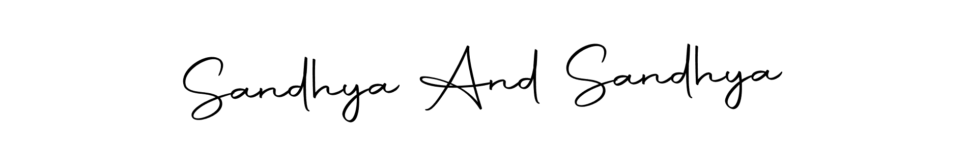 This is the best signature style for the Sandhya And Sandhya name. Also you like these signature font (Autography-DOLnW). Mix name signature. Sandhya And Sandhya signature style 10 images and pictures png