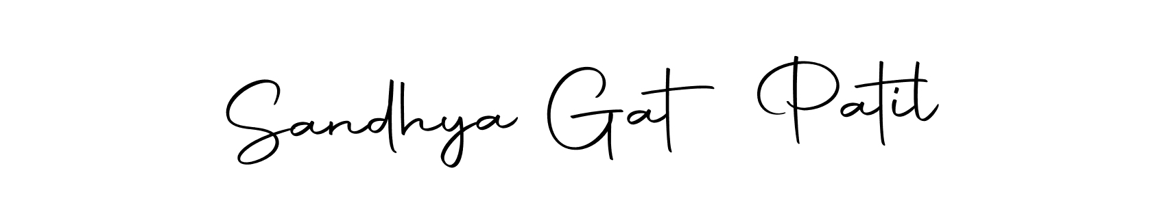 Sandhya Gat Patil stylish signature style. Best Handwritten Sign (Autography-DOLnW) for my name. Handwritten Signature Collection Ideas for my name Sandhya Gat Patil. Sandhya Gat Patil signature style 10 images and pictures png