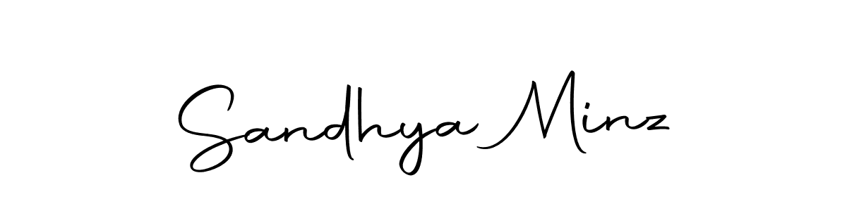 How to make Sandhya Minz name signature. Use Autography-DOLnW style for creating short signs online. This is the latest handwritten sign. Sandhya Minz signature style 10 images and pictures png